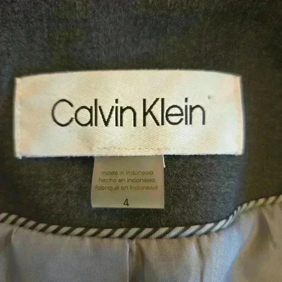 Calvin Klein One Button Blazer Grey size 4 - Picture 9 of 11
